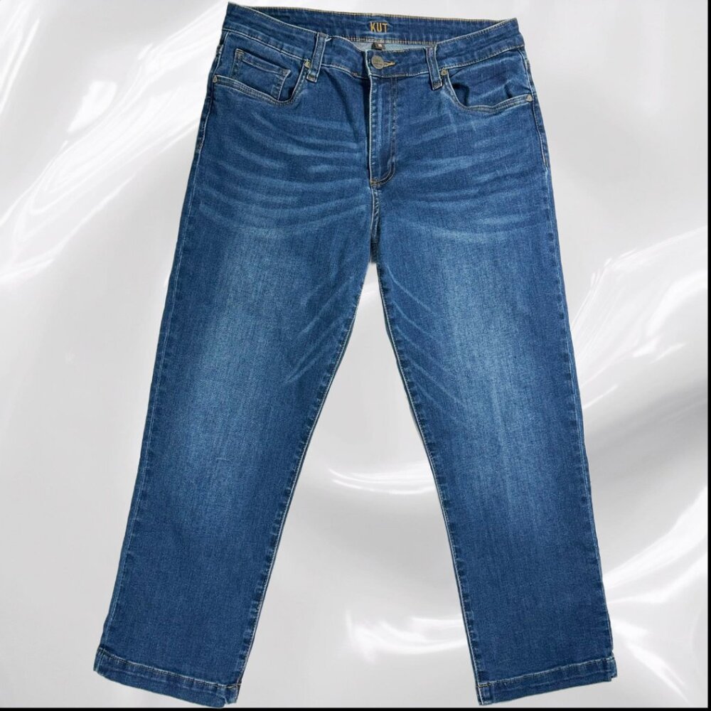 Kut from the Kloth Hi Rise Crop Straight Sz 10